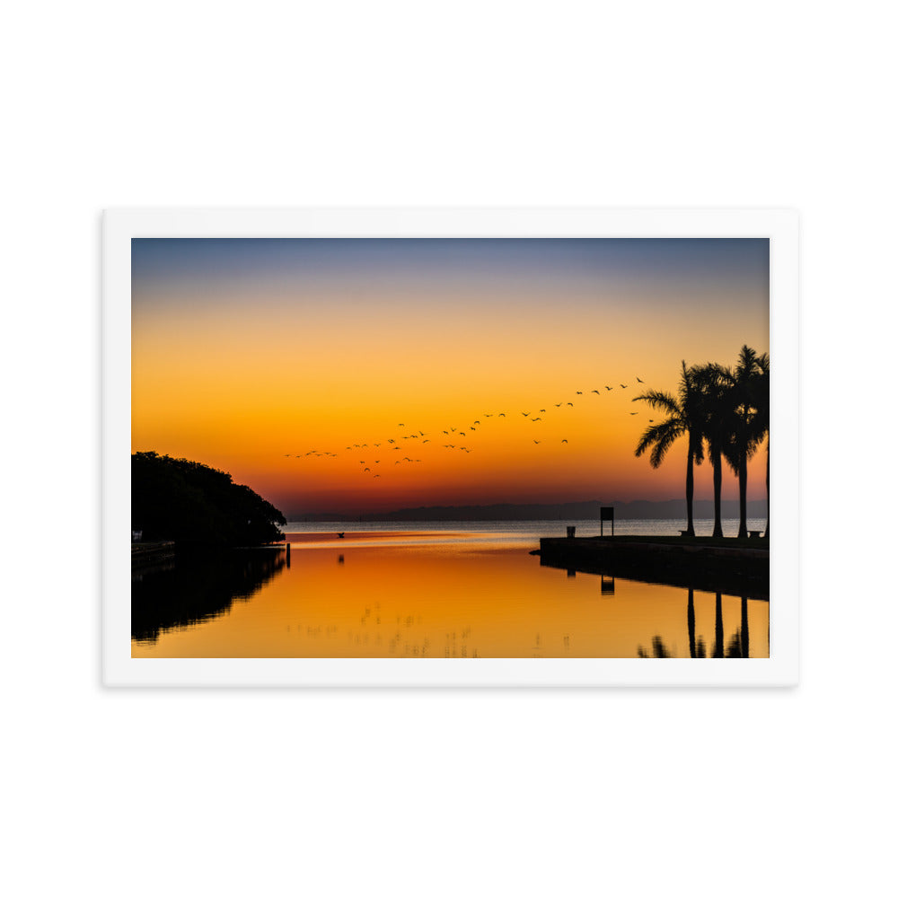 Framed photo paper poster