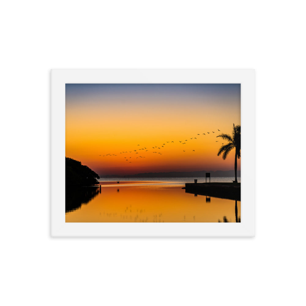 Framed photo paper poster